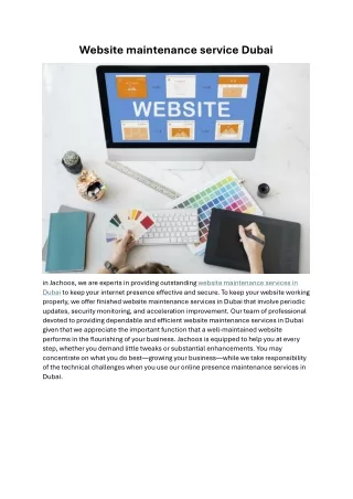 website maintenance service dubai