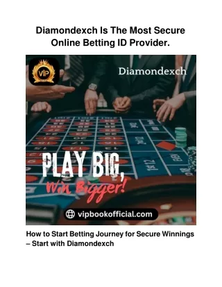 Diamondexch Is The Most Secure Online Betting ID Provider