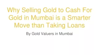 Cash For Gold in Mumbai