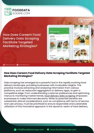 How Does Careem Food Delivery Data Scraping Facilitate Targeted Marketing Strate