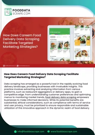 How Does Careem Food Delivery Data Scraping Facilitate Targeted Marketing Strate