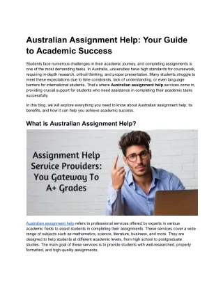 Australian Assignment Help_ Your Guide to Academic Success