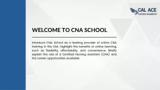 Learn CNA Online - Enroll Now at CNA School