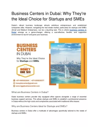 Business Centers in Dubai_ Why They're the Ideal Choice for Startups and SMEs (1)