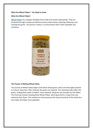 What Are Wheat Flakes? - You Need to Know