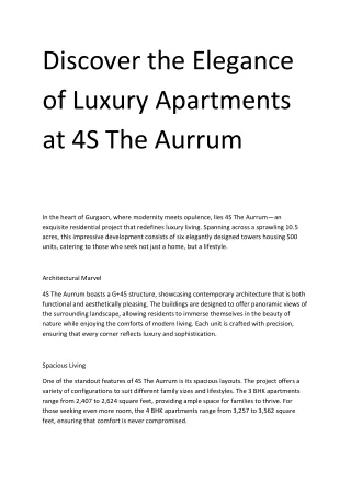 4S The Aurrum