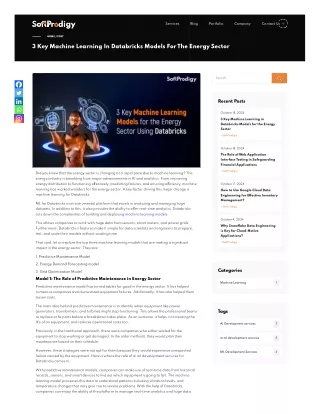 3 Key Machine Learning in Databricks Models for the Energy Sector