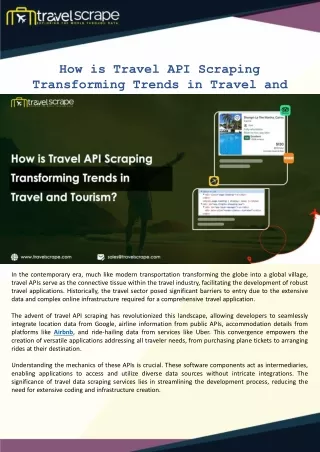 How is Travel API Scraping Transforming Trends in Travel and Tourism (1) (1)