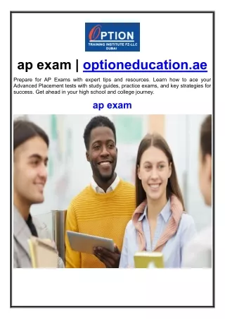 ap exam | optioneducation.ae