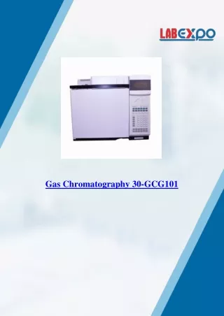 Gas Chromatography 30-GCG101