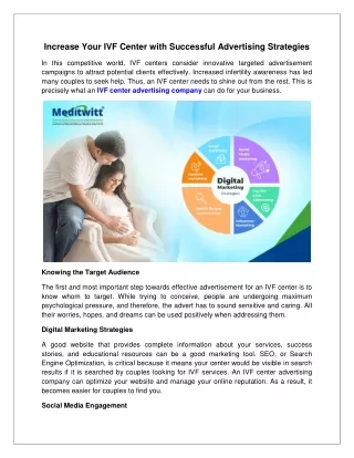 Increase Your IVF Center with Successful Advertising Strategies