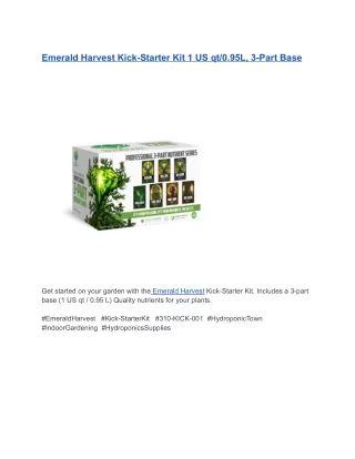 Emerald Harvest Kick-Starter Kit 1 US qt_0 (1)