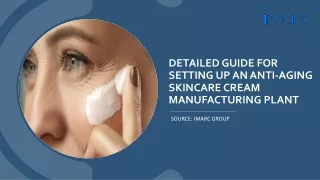 Setting up a Anti-Aging Skincare Cream Manufacturing Plant PDF