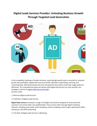 Digital Leads Services Provider: Unlocking Business Growth Through Targeted Lead