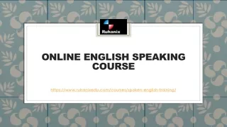 Online English speaking course