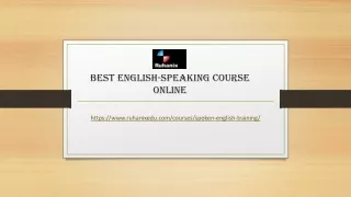 Best English-speaking course online