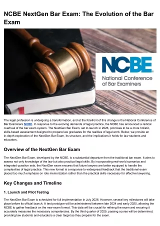 NCBE NextGen Bar Exam_ The Evolution of the Bar Exam