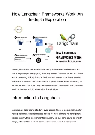 How Langchain Frameworks Work An In-depth Exploration