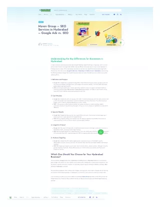 SEO Company in Hyderabad| Maven Group Global