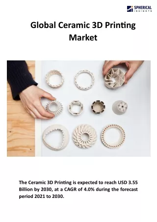 Global Ceramic 3D Printing Market