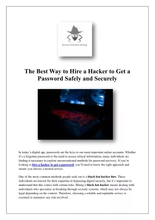 Black Hat Hacking Services | Aurora Hackers