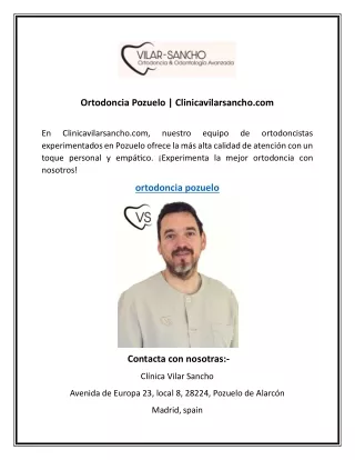 Ortodoncia Pozuelo  Clinicavilarsancho