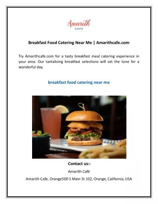 Breakfast Food Catering Near Me Amarithcafe