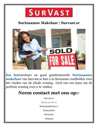 Surinaamse Makelaar  Survast.sr