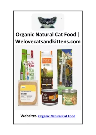Organic Natural Cat Food  Welovecatsandkittens.com
