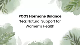 PCOS Hormone Balance Tea: Natural Support for Women’s Health