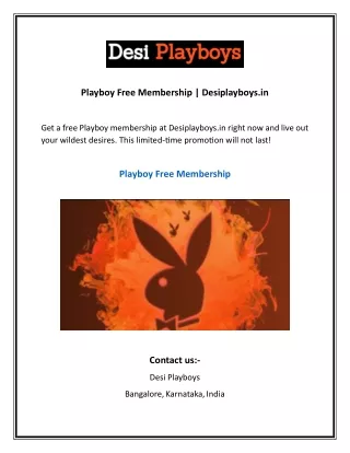 Playboy Free Membership  Desiplayboys.in