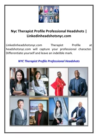 Nyc Therapist Profile Professional Headshots  Linkedinheadshotsnyc.com