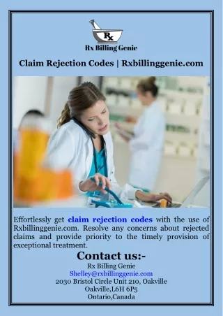 Claim Rejection Codes  Rxbillinggenie.com