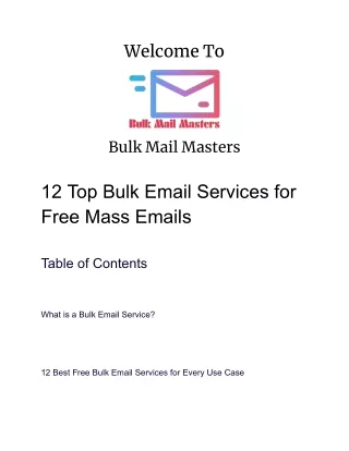 12 Top Bulk Email Services for Free Mass Emails