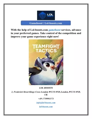 Gameboost  Lol-boosts.com