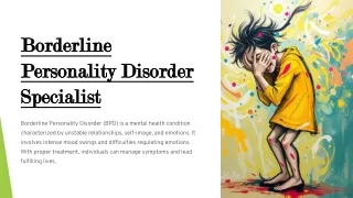 Understanding Borderline Personality Disorder: Specialist Insights