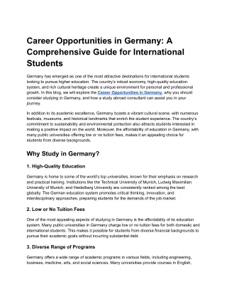 Career Opportunities in Germany_ A Comprehensive Guide for International Students