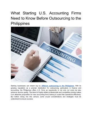 What Starting U.S. Accounting Firms Need to Know Before Outsourcing to the Philippines (1)
