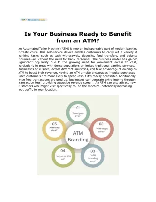 Is Your Business Ready to Benefit from an ATM