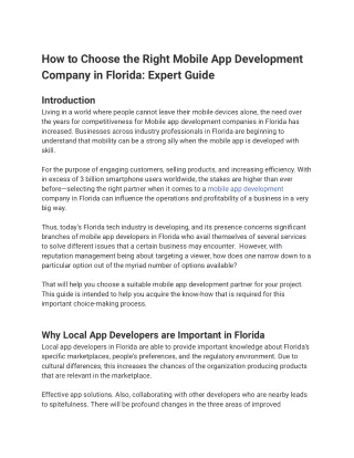 How to Choose the Right Mobile App Development Company in Florida_ Expert Guide