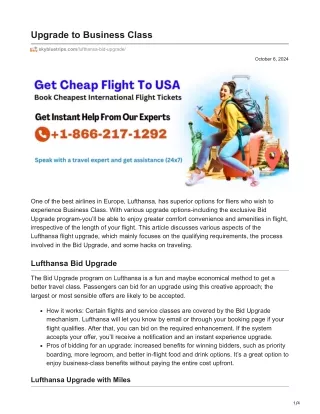 skybluetrips.com-Lufthansa Upgrade to Business Class