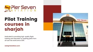 Pilot Training Courses in Sharjah - Pier Seven Aviation