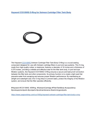 Hayward CCX1000G O-Ring for Xstream Cartridge Filter Tank Body