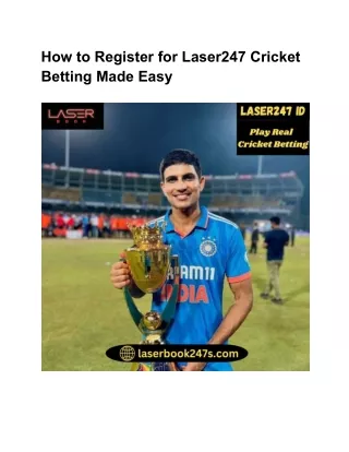 How to Register for Laser247 Cricket Betting Made Easy