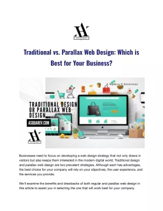 Traditional vs. Parallax Web Design