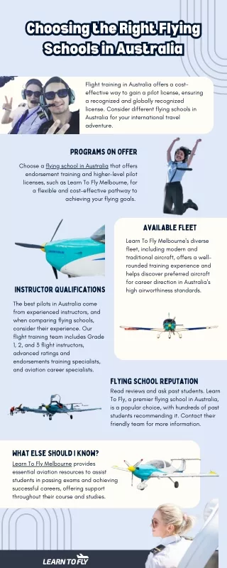 Choosing the Right Flying Schools in Australia