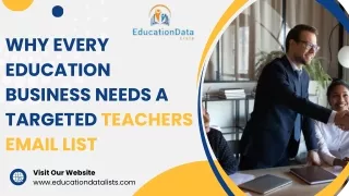 Why Every Education Business Needs a Targeted Teachers Email List