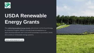 USDA Renewable Energy Grants: Empowering Rural Communities and Sustainable Growt