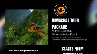 CHANDIGARH TO HIMACHAL TOUR PACKGE BY NEW CHANDIGARH TRAVELSS