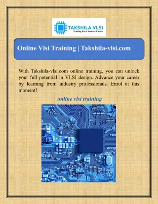 Online Vlsi Training | Takshila-vlsi.com